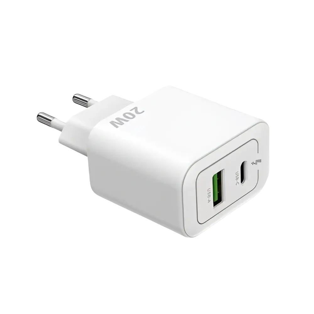 Rixus RXHC20 USB-C & USB-A Power Adapter – 20W Wit - Oplader