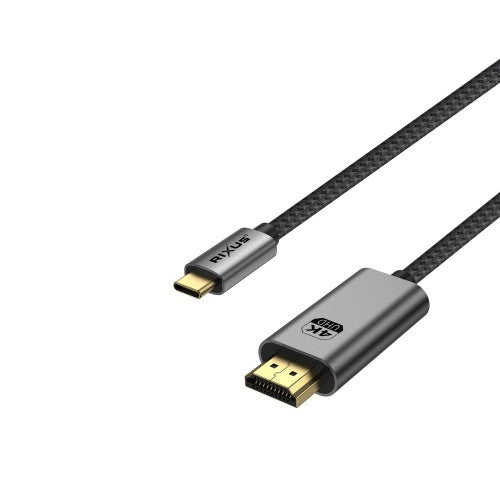 Rixus RXHU15 USB-C naar HDMI kabel 4K 1,8 meter Space Gray