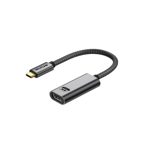 Rixus RXHU17 USB-C naar HDMI female converter 20 cm Space Gray