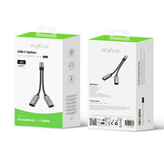 Rixus RXMU71 USB-C splitter verpakking voor- en achterzijde