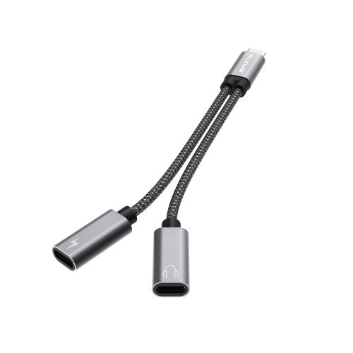 Rixus RXMU71 USB-C splitter aansluiting voor opladen en audio