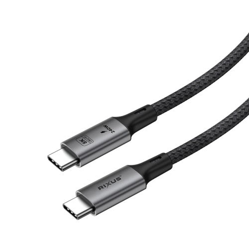 Rixus RXUC01 USB-C 4.0 kabel 240W connectoren