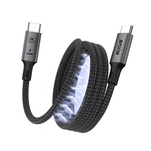 Rixus RXUC03 magnetische USB-C kabel easy roll up