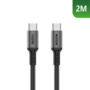 Rixus RXUC05 USB-C 2.0 naar USB-C kabel 2 meter 100W met verpakking