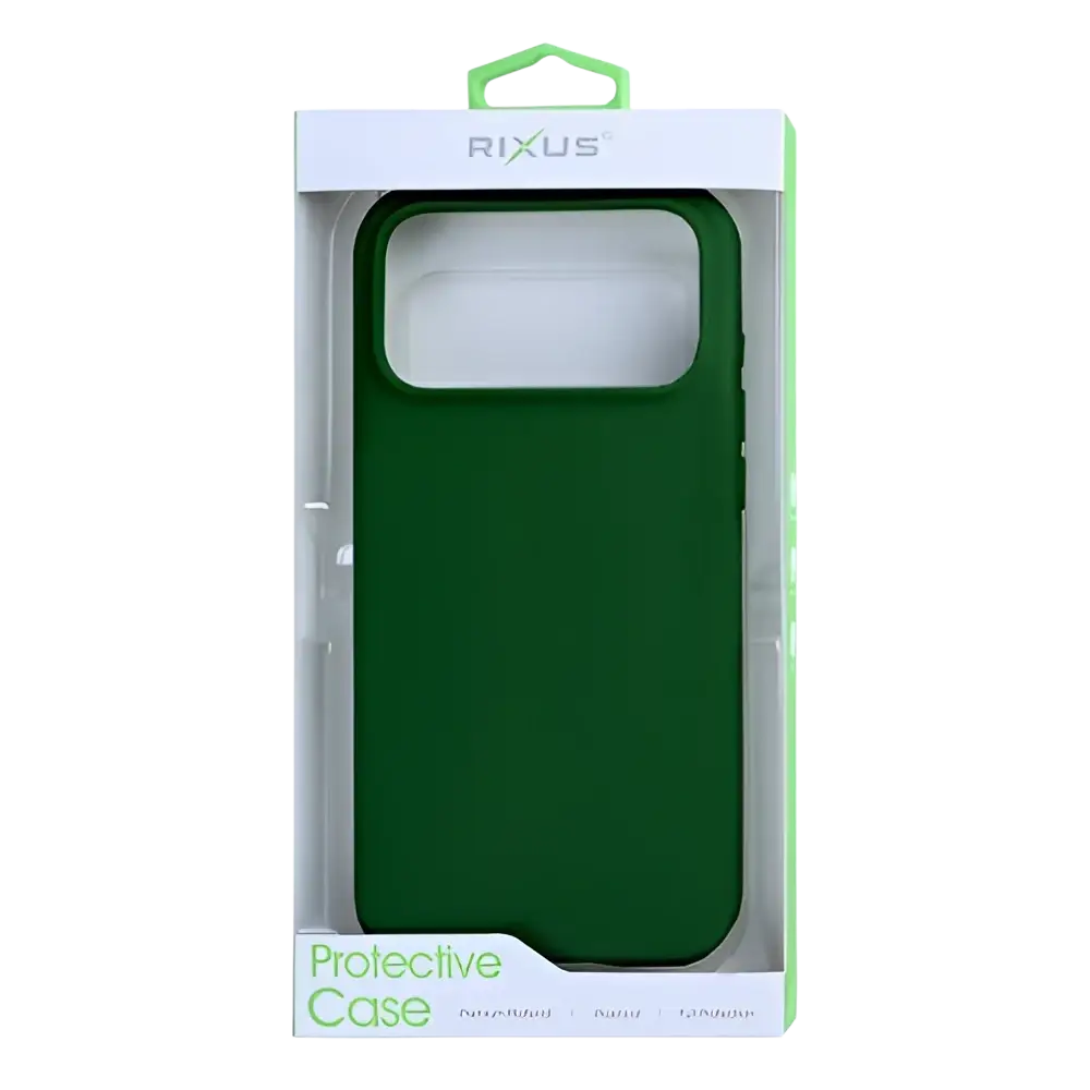 Rixus Soft TPU Case – iPhone 17 Pro Donkergroen - Back cover