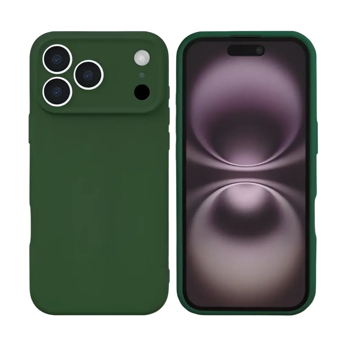 Rixus Soft TPU Case – iPhone 17 Pro Donkergroen - Back cover