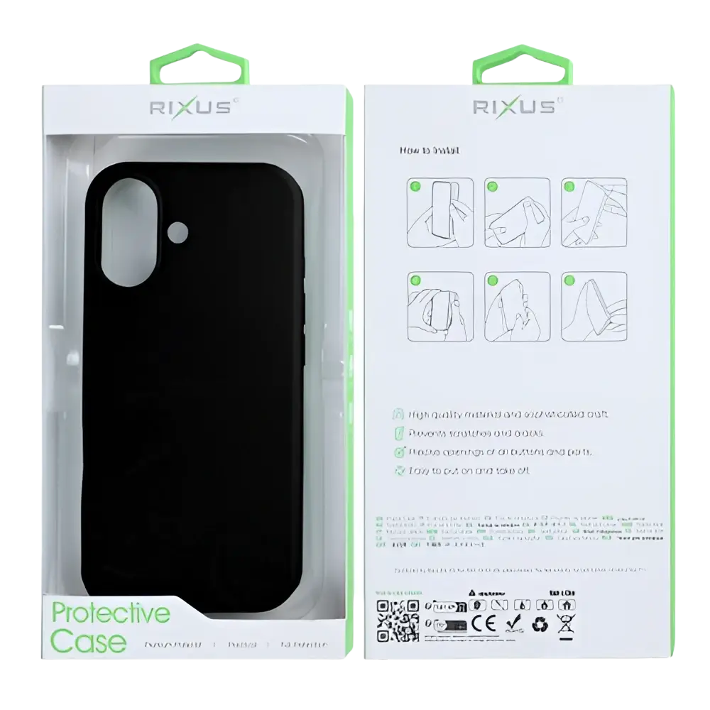 Rixus Soft TPU Case met MagSafe – iPhone 17 Zwart - Back cover / softcase