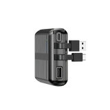 Rixus Solar Powerbank 20.000 mAh met ingebouwde kabels – Zwart RXPB47