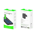 Rixus Solar Powerbank 20.000 mAh met ingebouwde kabels – Zwart RXPB47