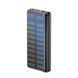 Rixus Solar Powerbank 20.000 mAh met ingebouwde kabels – Zwart RXPB47