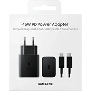 Samsung 45W PD Power Adapter USB-C + Kabel – Zwart - Bundel Oplader