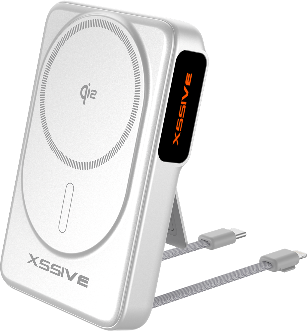 Xssive Qi2 Magnetische Wireless-Powerbank inkl. Kabel 10.000 mAh XS-PB43NW - Weiß