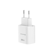 Snellader USB-C en USB-A: Swissten Edge Reisoplader 35W met GaN Technologie