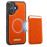 Solidenz MagSafe Wallet Backcover – iPhone 17 Oranje - Back cover met kaarthouder