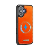 Solidenz MagSafe Wallet Backcover – iPhone 17 Oranje - Back cover met kaarthouder