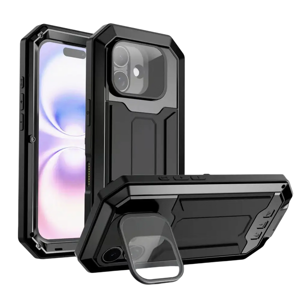 Stofdichte metalen hoes – iPhone 17 Zwart - Rugged case