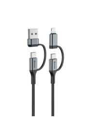 Swissten 4-in-1 USB-C Kabel – De Ideale Oplossing voor Al uw Laadbehoeften