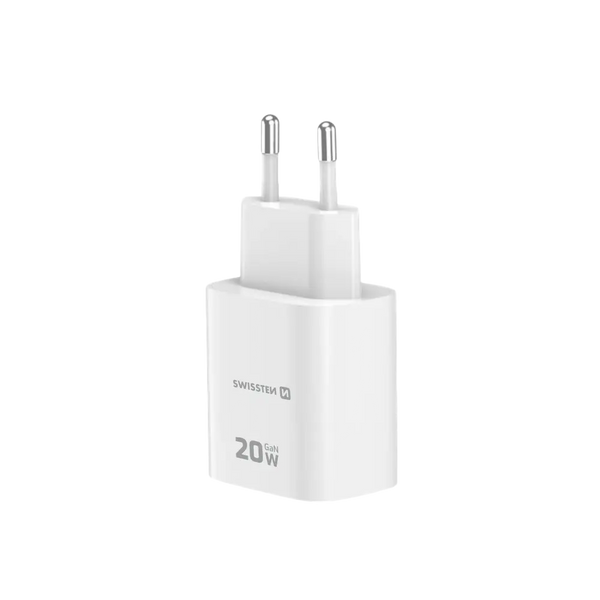 Swissten Edge 20W Reisoplader - Snel en Efficiënt Opladen met GaN Technologie