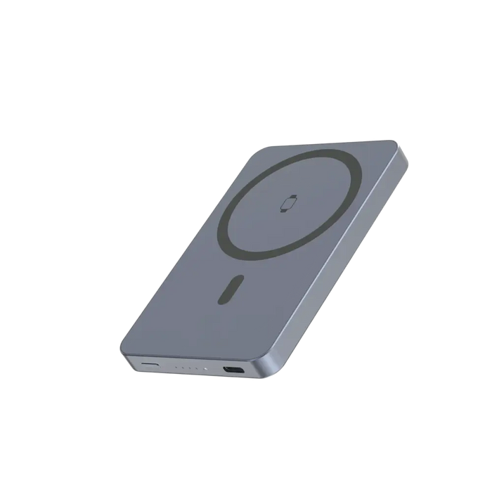 Swissten Fusion MagSafe Powerbank – Kabellose 5.000-mAh-Powerbank in Silber
