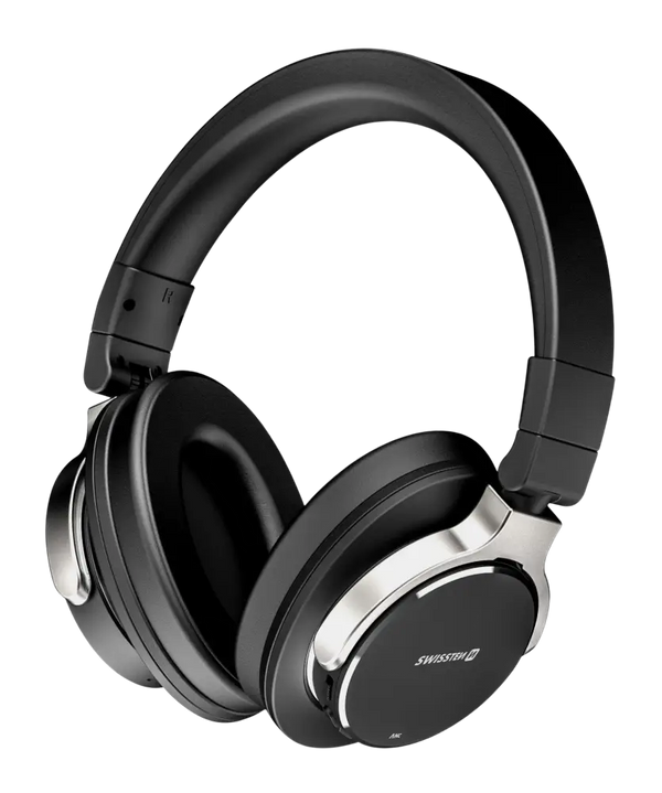 Swissten Jumbo Stereo Koptelefoon met Active Noise Cancelling – Zwart