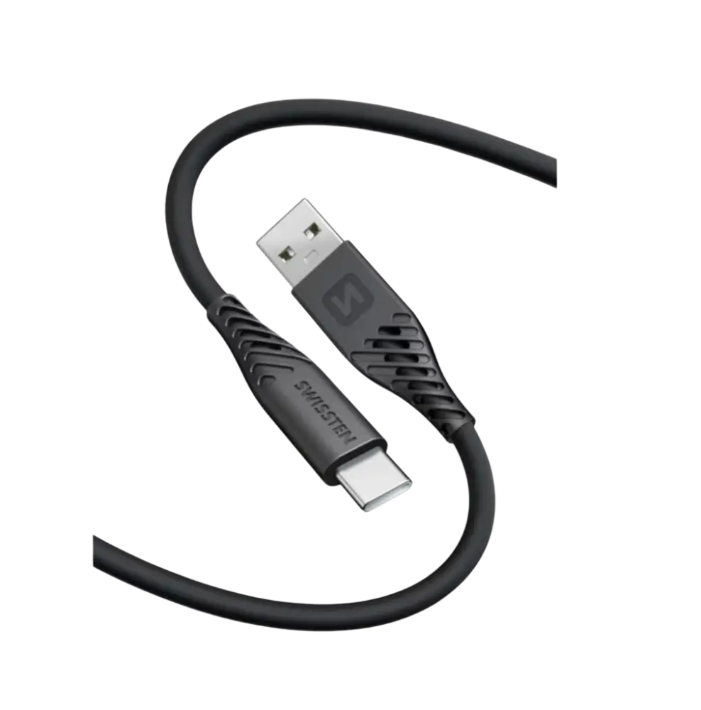 Swissten Lightning naar USB-C Kabel - Compacte 0,4 Meter in Zwart