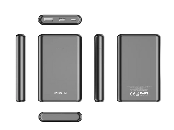 Swissten PowerLine Powerbank 5000 mAh – Kompakte Energiequelle für unterwegs