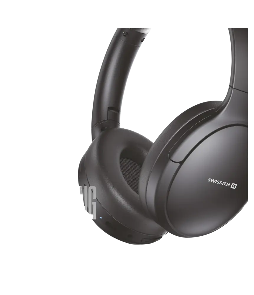 Swissten Pure Active Noise Cancelling Koptelefoon – Zwart
