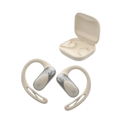 Swissten RUN Open Ear Koptelefoon - Draadloos en Stijlvol in Beige