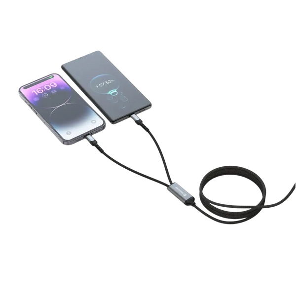 Swissten Textile 2-in-1 USB-C + Lightning Kabel - De perfecte oplossing voor al uw opladen