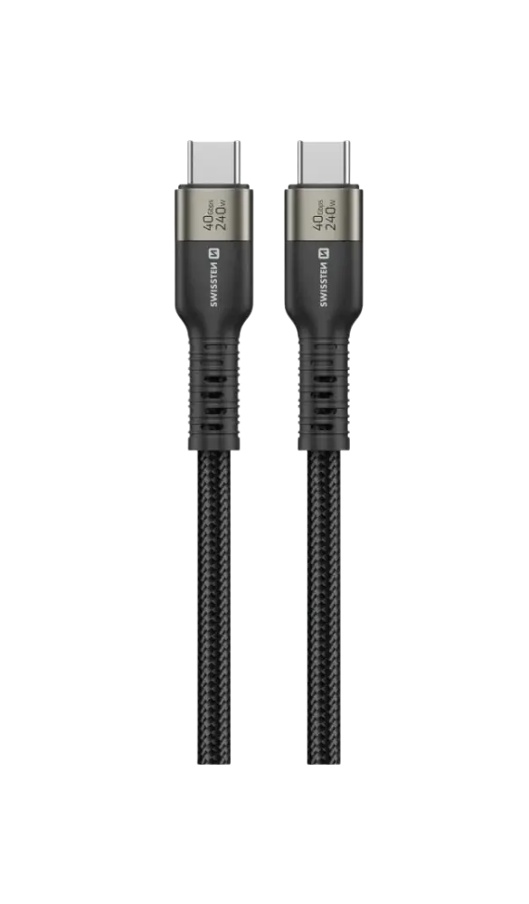 Swissten USB-C 4.0 Kabel (240W) – Krachtige Oplader en Gegevensoverdracht