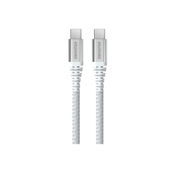 Swissten USB-C Kabel 1,5 Meter – Aramideversterkt voor Duurzaam Opladen