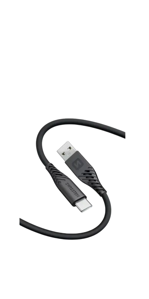 Swissten USB-C naar USB-A kabel – 0,4 Meter Zwart voor snelle en flexibele oplading