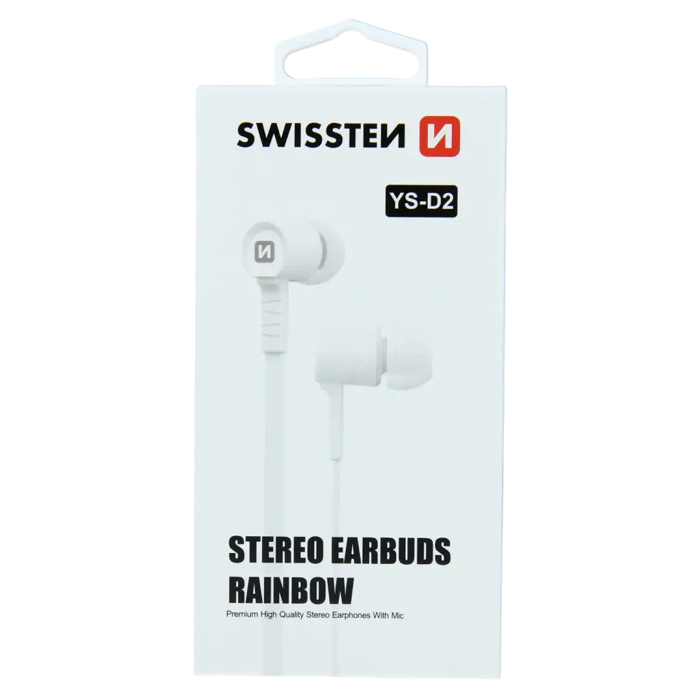 Swissten YS-D2 Oordopjes 3,5mm - Perfecte Geluidskwaliteit in Wit