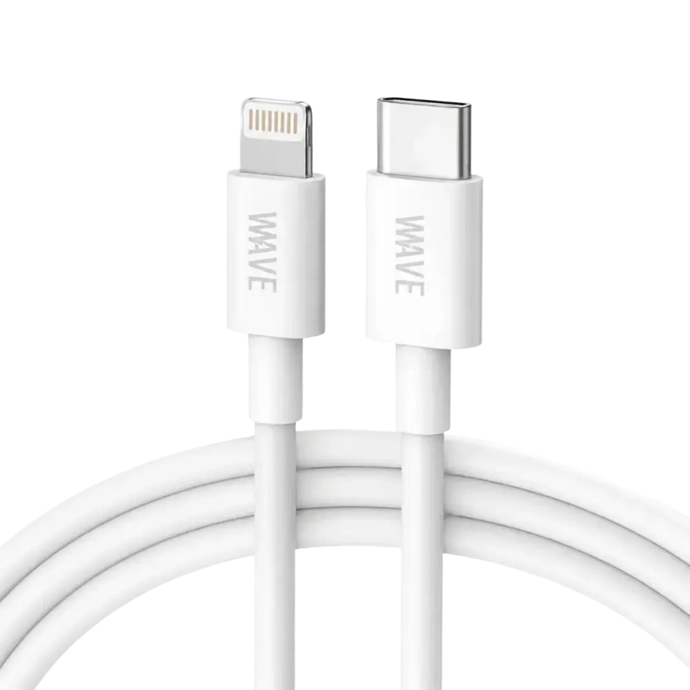 Wave WA-164 USB-C naar Lightning Kabel 20W – 30 cm Wit