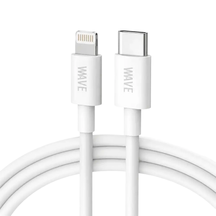 Wave WA-217 USB-C-auf-Lightning-Schnellladekabel – Blitzschnelles Laden mit 25W auf 2 Metern – Weiß