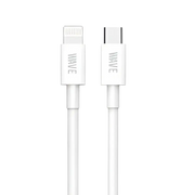 Wave WA-233 2 Meter Snellaadkabel voor Apple - USB-C naar Lightning (60W Wit)