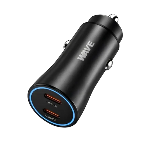 Wave WA-335B Autoladegerät – Doppeltes USB-C-Ladegerät für schnelles und effizientes Laden unterwegs