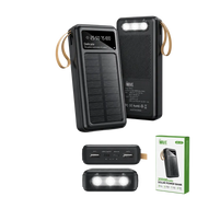 Wave WA-93 Solar Powerbank 20000mAh – Zwart Dual USB USB-C & LED Zaklamp