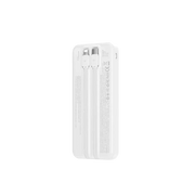 WiWU Powerbank 10.000 mAh met 2-in-1 Kabel en Digitaal Display – Wit
