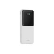 WiWU Powerbank 10.000 mAh met 2-in-1 Kabel en Digitaal Display – Wit
