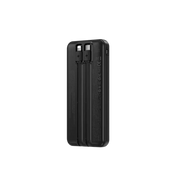 WiWU Powerbank 10.000 mAh met 2-in-1 Kabel en Digitaal Display – Zwart