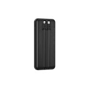 WiWU Powerbank 10.000 mAh met 2-in-1 Kabel en Digitaal Display – Zwart