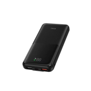 WiWU Powerbank 10.000 mAh met 2-in-1 Kabel en Digitaal Display – Zwart