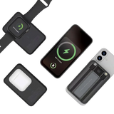WiWU Powerbank 10.000 mAh met 2-in-1 Kabel en Kickstand – Zwart