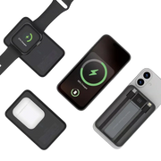 WiWU Powerbank 10.000 mAh met 2-in-1 Kabel en Kickstand – Zwart