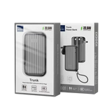 WiWU Powerbank 10.000 mAh 3-in-1 met Wereldstekker – Zwart