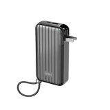 WiWU Powerbank 10.000 mAh 3-in-1 met Wereldstekker – Zwart