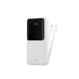WiWU Powerbank 20.000 mAh met 2-in-1 Kabel en Digitaal Display – Wit