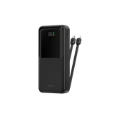 WiWU Powerbank 20.000 mAh met 2-in-1 Kabel en Digitaal Display – Zwart