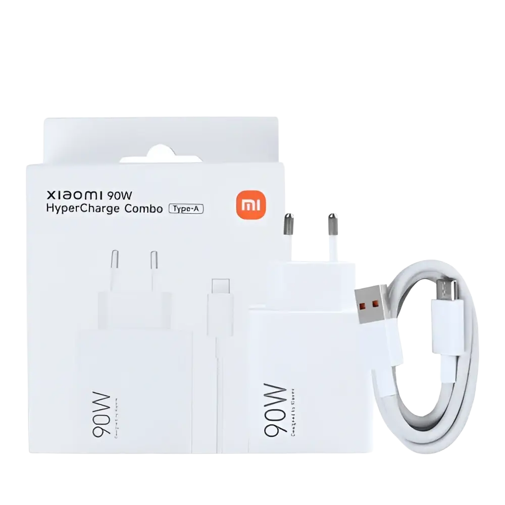 Xiaomi HyperCharge Combo MDY-15-EK – USB-A naar USB-C Kabel 100cm + 90W Adapter Wit Origineel (Retail Box) - Opladers &